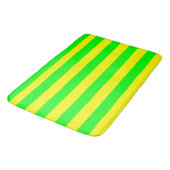 Lemon Yellow and Lime Green Stripes  Badmat (Gekanteld)