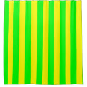 Lemon Yellow and Lime Green Stripes  Douchegordijn (Voorkant)