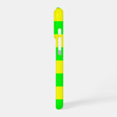 Lemon Yellow and Lime Green Stripes  iPhone Hoesje (Linkerkant)