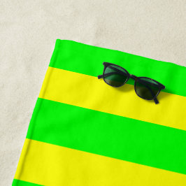 Lemon Yellow and Lime Green Stripes  Strandlaken