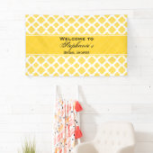 Lemon Yellow and White Quatrefoil Pattern Bridal Spandoek (Insitu)