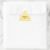 Lemon Yellow and White Quatrefoil Pattern Sticker (Tas)