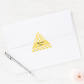 Lemon Yellow and White Quatrefoil Pattern Sticker (Envelop)