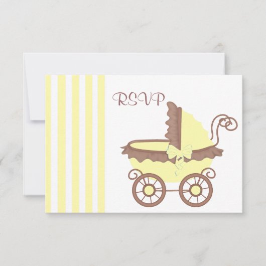 LEMON YELLOW BABY SHOWER RSVP KAARTJE (Voorkant)