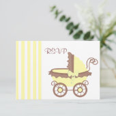 LEMON YELLOW BABY SHOWER RSVP KAARTJE (Staand voorkant)