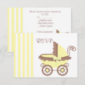 LEMON YELLOW BABY SHOWER RSVP KAARTJE (Voorkant / Achterkant)