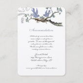 Lemon Yellow  Birds Wedding Informatiekaartje (Voorkant)