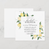 Lemon Yellow Boho Waterverf Elegant Vrijgezellenfe Kaart (Voorkant / Achterkant)