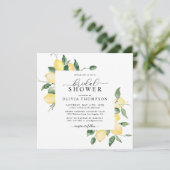 Lemon Yellow Boho Waterverf Elegant Vrijgezellenfe Kaart (Staand voorkant)