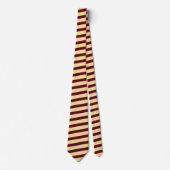 Lemon Yellow Burgundy Striped Neck Tie Stropdas (Voorkant)