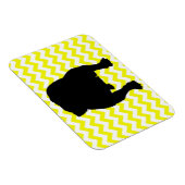 Lemon Yellow Chevron met Engelse Bulldog Shadow Magneet (Rechterzijde)