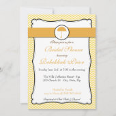 Lemon Yellow Chevron Vrijgezellenfeest Invite Kaart (Voorkant)