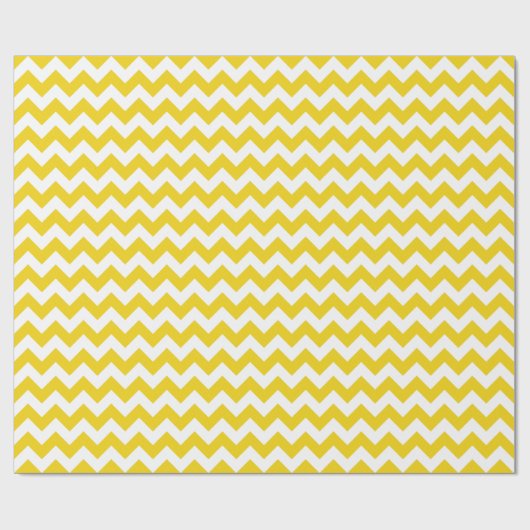 Lemon Yellow Chevron Zigzag Wrapping Paper Cadeaupapier (Vlak)