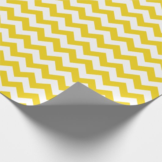 Lemon Yellow Chevron Zigzag Wrapping Paper Cadeaupapier (Hoek)