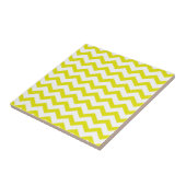 Lemon Yellow Chevrons Tegeltje (Zijkant)