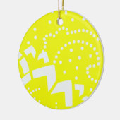 Lemon yellow cirtus grafisch puntgeometrisch patro keramisch ornament (Links)