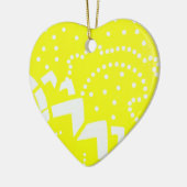 Lemon yellow cirtus grafisch puntgeometrisch patro keramisch ornament (Links)