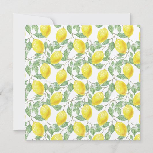 Lemon Yellow Citrus Big 70 Summer Birthday Party Kaart (Achterkant)