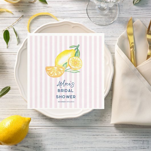 Lemon Yellow Citrus Bridal Shower  Servet