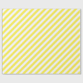 Lemon Yellow Diagonal Stripe Cadeaupapier (Vlak)