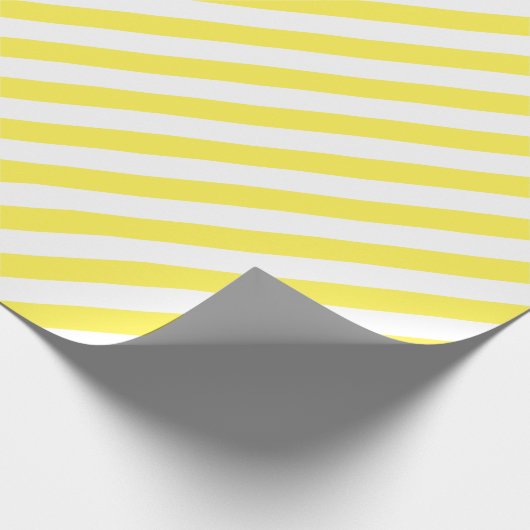 Lemon Yellow Diagonal Stripe Cadeaupapier (Hoek)