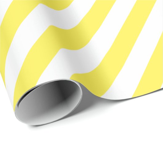 Lemon Yellow Diagonal Stripe Cadeaupapier (Rol Hoek)