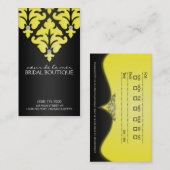 Lemon Yellow Diamond Damask Appointpas Afsprakenkaartje (Voorkant / Achterkant)