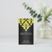 Lemon Yellow Diamond Damask Appointpas Afsprakenkaartje (Staand voorkant)