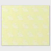 Lemon Yellow Easter Bunny Wrapping Paper Cadeaupapier (Vlak)