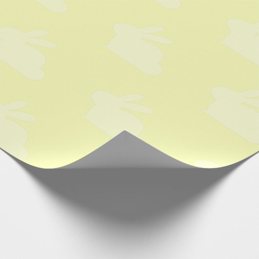 Lemon Yellow Easter Bunny Wrapping Paper Cadeaupapier (Hoek)