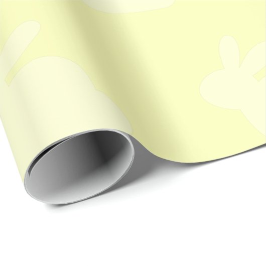Lemon Yellow Easter Bunny Wrapping Paper Cadeaupapier (Rol Hoek)