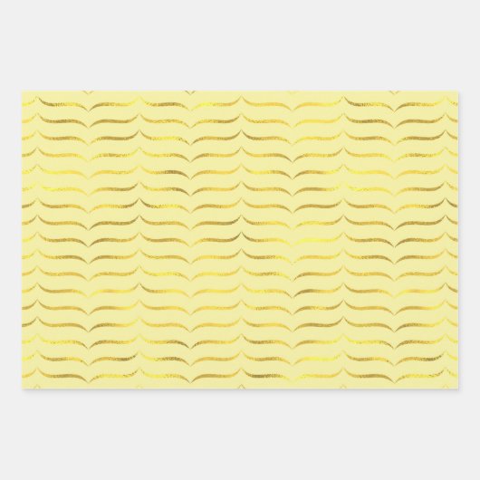 Lemon Yellow en Gold Inpakpapier Vel (Voorkant)