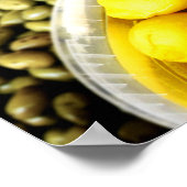 Lemon Yellow France Market Kitchen Art Poster (Hoek)