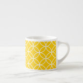 Lemon Yellow Geometric Espresso Kop (Rechts)