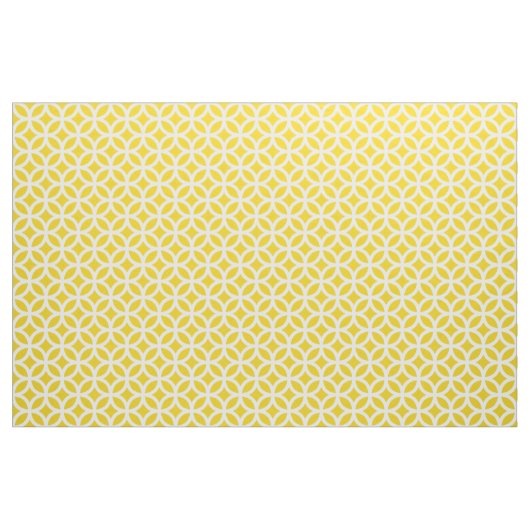 Lemon Yellow Geometric Pattern Fabric Stof (Yard (91,4 cm))
