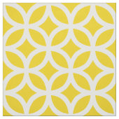 Lemon Yellow Geometric Pattern Fabric Stof (Swatch)
