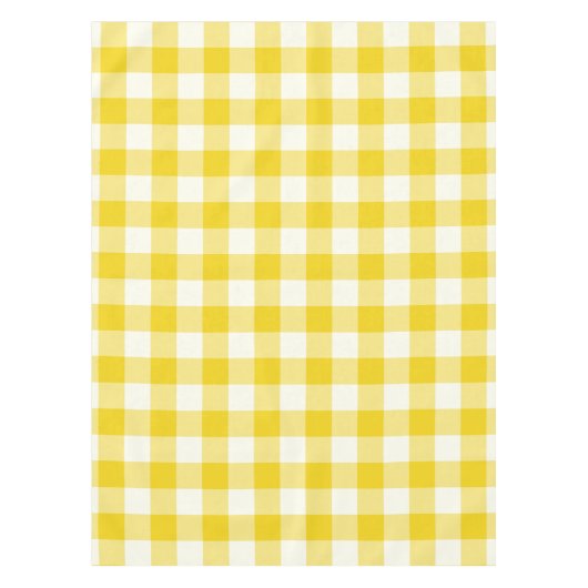 Lemon Yellow Gingham / Buffalo Check Tablecloth Tafelkleed (Voorkant)
