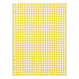 Lemon Yellow Gingham Cotton Tablecloth Tafelkleed