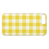 Lemon Yellow Gingham iPhone 7 Plus Hoesje (Achterkant (Horizontaal))