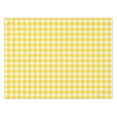 Lemon Yellow Gingham Pattern Check Tablecloth Tafelkleed (Voorkant (Horizontaal))
