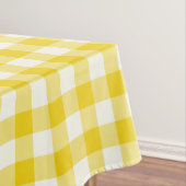 Lemon Yellow Gingham Pattern Check Tablecloth Tafelkleed (Voorbeeld)