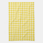 Lemon Yellow Gingham Pattern Kitchen Towels Theedoek (Verticaal)