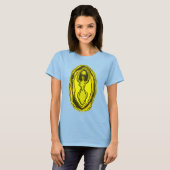 Lemon Yellow Goddess Yoni T-shirt (Voorkant volledig)