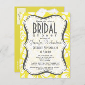 Lemon Yellow Hawaiian Tropical Hibiscus Uitnodiging Briefkaart (Voorkant / Achterkant)