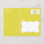 Lemon Yellow Hawaiian Tropical Hibiscus Uitnodiging Briefkaart (Achterkant)