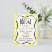 Lemon Yellow Hawaiian Tropical Hibiscus Uitnodiging Briefkaart (Staand voorkant)