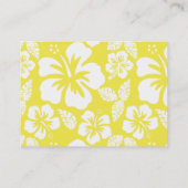 Lemon Yellow Hawaiian Tropical Hibiscus Visitekaartje (Achterkant)