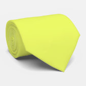 Lemon Yellow Hidden Initialen Solid Color Stropdas (Opgerold)