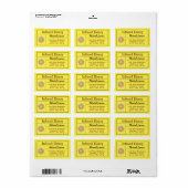 Lemon Yellow Infused Honey Product Etiket (Full Sheet)