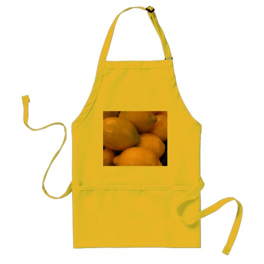 Lemon Yellow Kitchen Apron Standaard Schort (Voorkant)